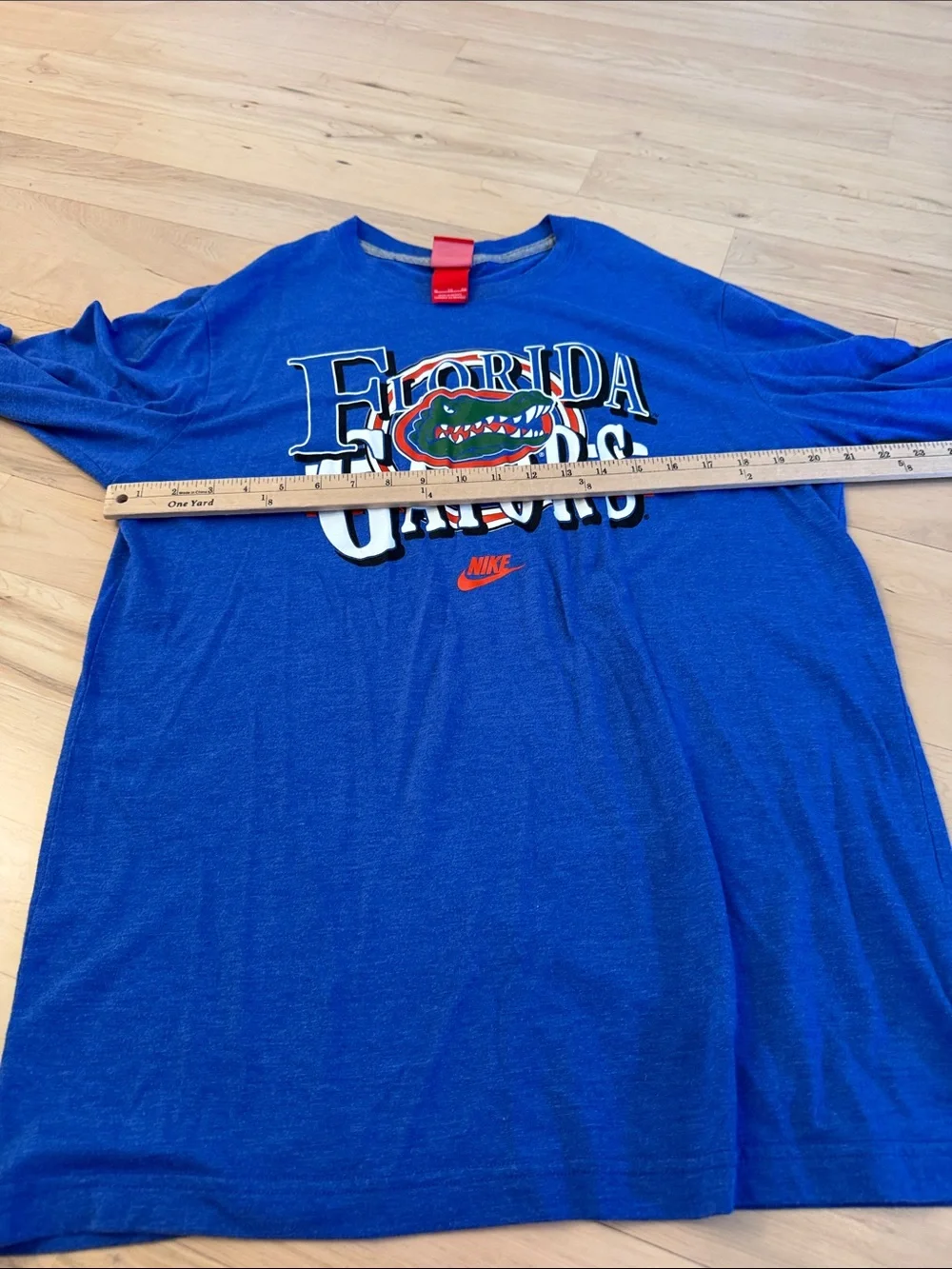 Nike Florida Gators NCAA T-Shirt Men's  Blue Long Sleeve Football Logo-XL